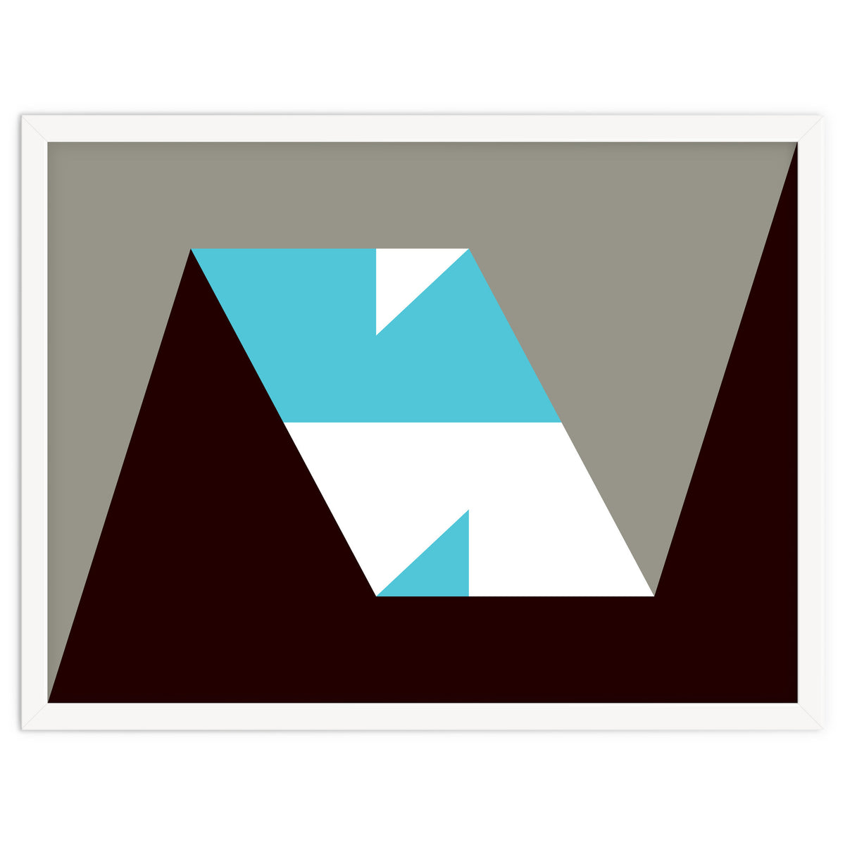 Geometric Shapes No. 48 - grey & blue