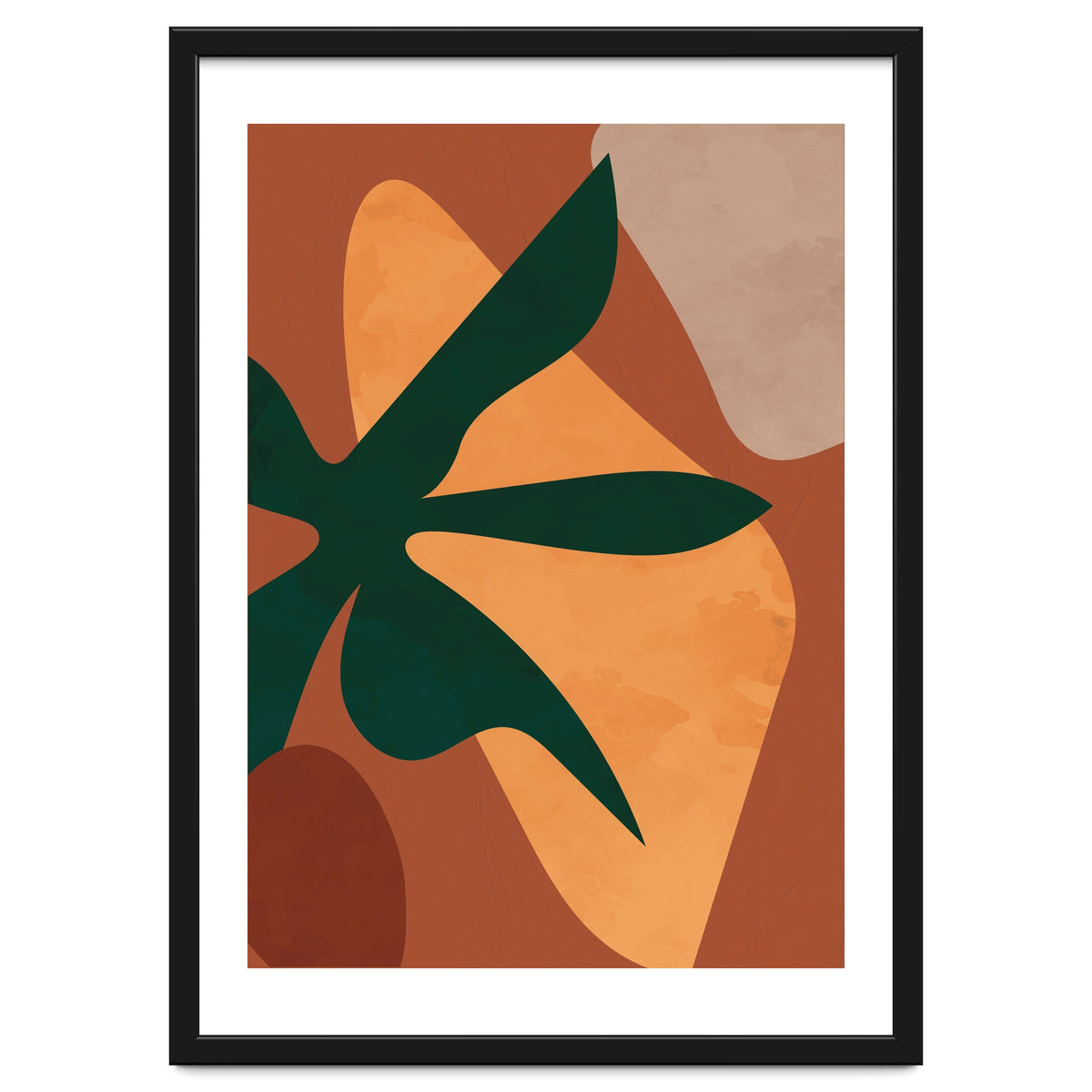 Abstract Bohemian Terracotta Plant
