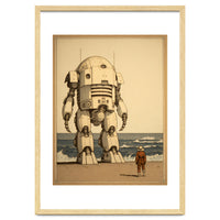 Giant Robot Japanese Woodblock Print