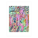 Jungle Mysteries, Colorful Bohemian Rustic Forest, Eclectic Nature Botanical Heliconia Tropical (Print Only) thumbnail