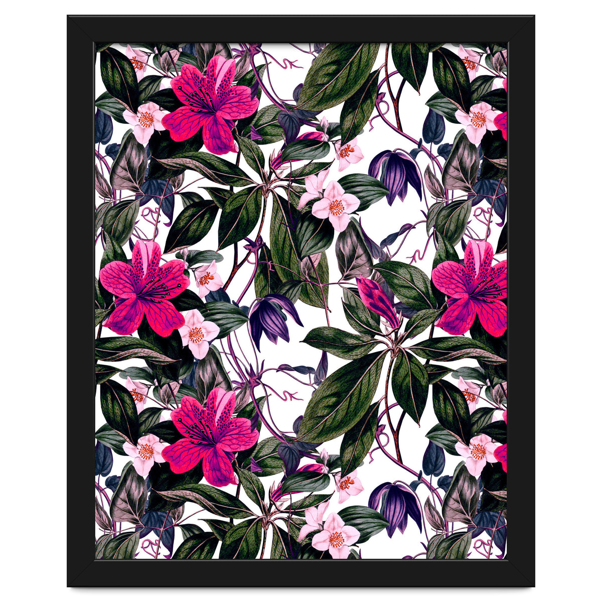 Pattern antique botanical flowers