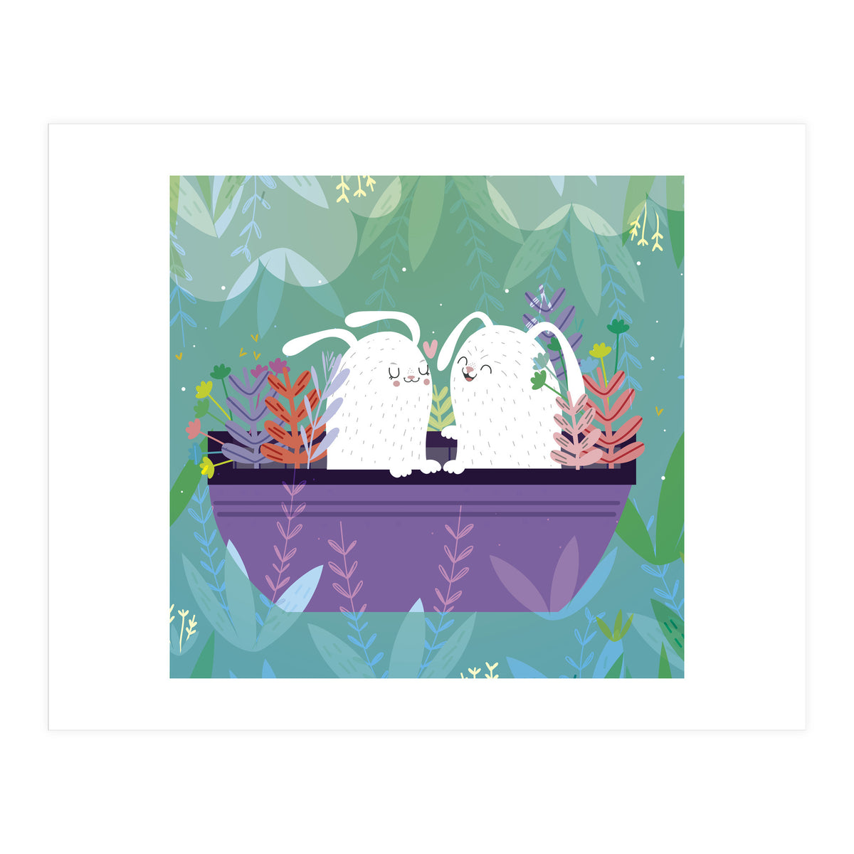 Rabbits in love (Print Only)