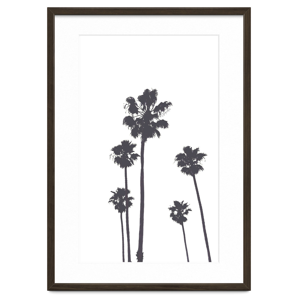 Palms & Sunset-Minimal B&W 2