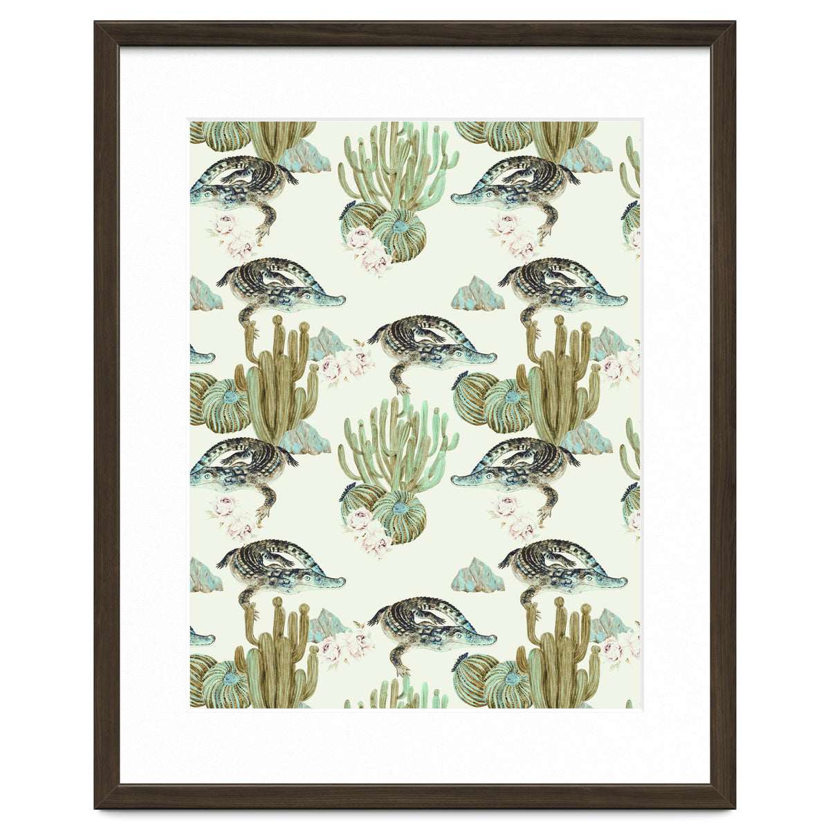 Crocodile pattern on the cactus