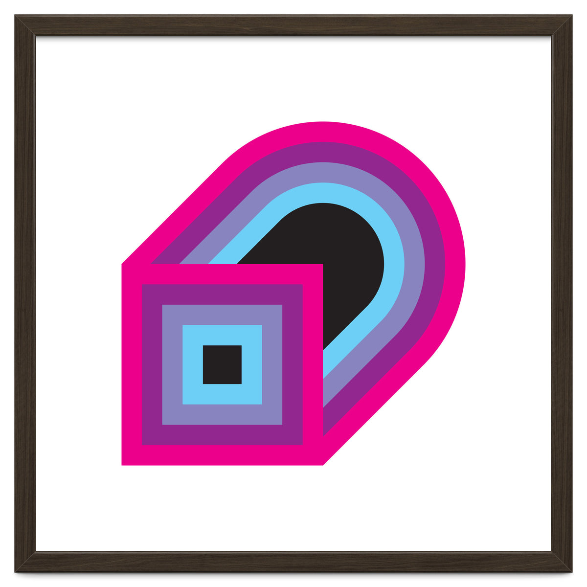 Geometric Shapes No. 41 - purple, blue & lilac