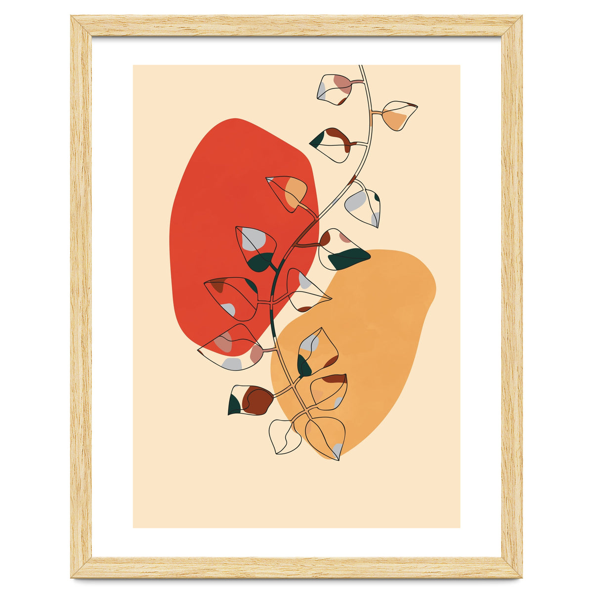 Scandi Modern Botanical Line Drawing