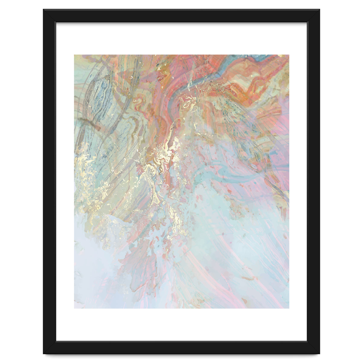 Marble Luxe, Abstract Nature Bohemian Texture, Blush Gold Scandanavian Pastel Neutral