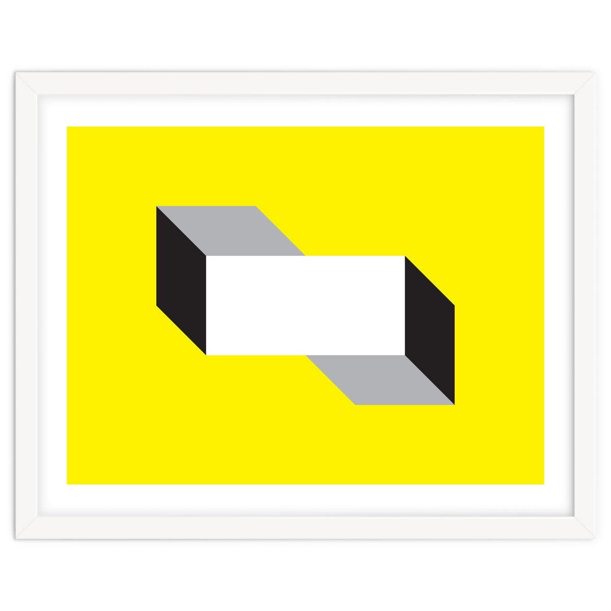 Geometric Shapes No. 50 - yellow, black & grey