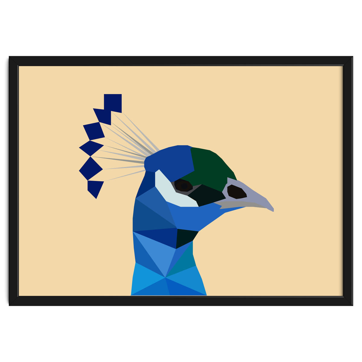Peacock Low Poly Art