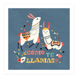 Llama With Cactus Como Te Llamas Spanish Saying 2 (Print Only) thumbnail
