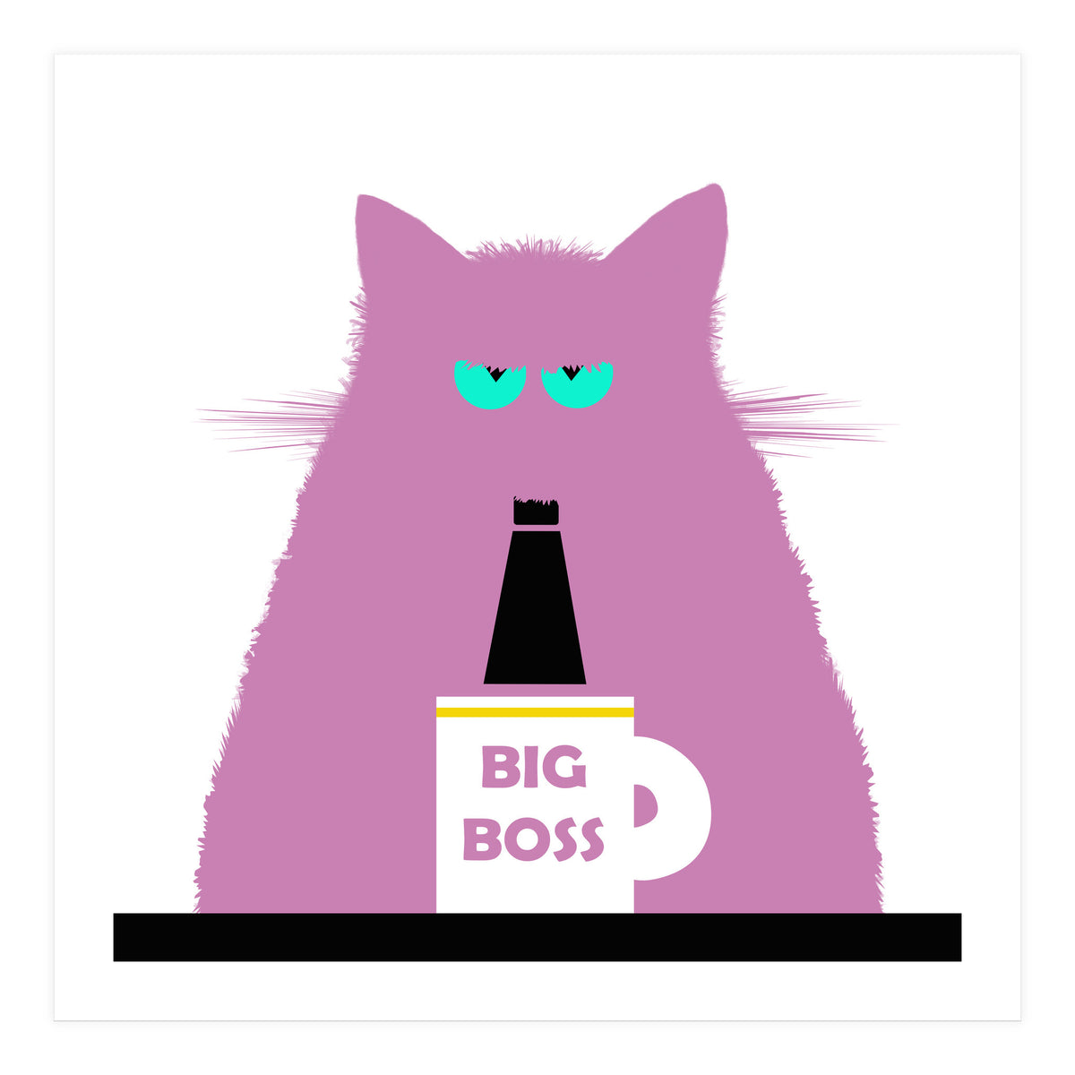 Big Boss Lilac Cat  (Print Only)