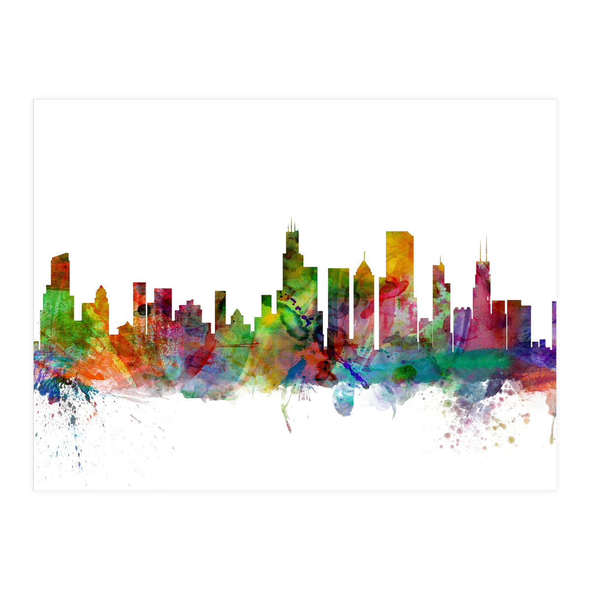 Chicago Illinois Skyline (Print Only)