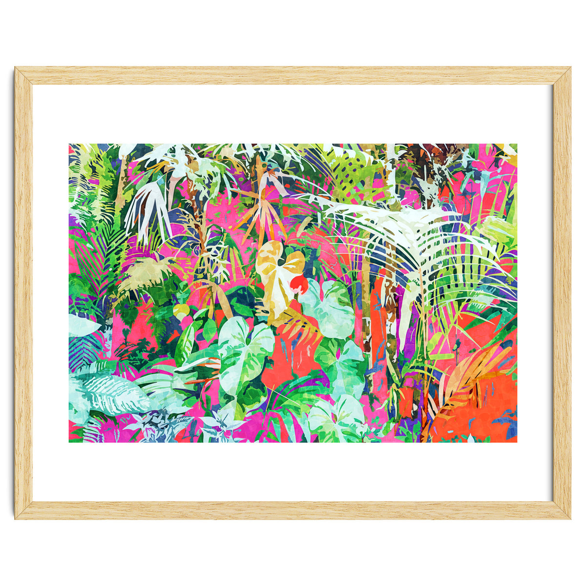 Find Me Where The Tropical Things Are | Jungle Botanical Palm Colorful Painting