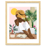 Summer Reading | Modern Bohemian Black Woman Travel | Beachy Vacation Book Reader thumbnail