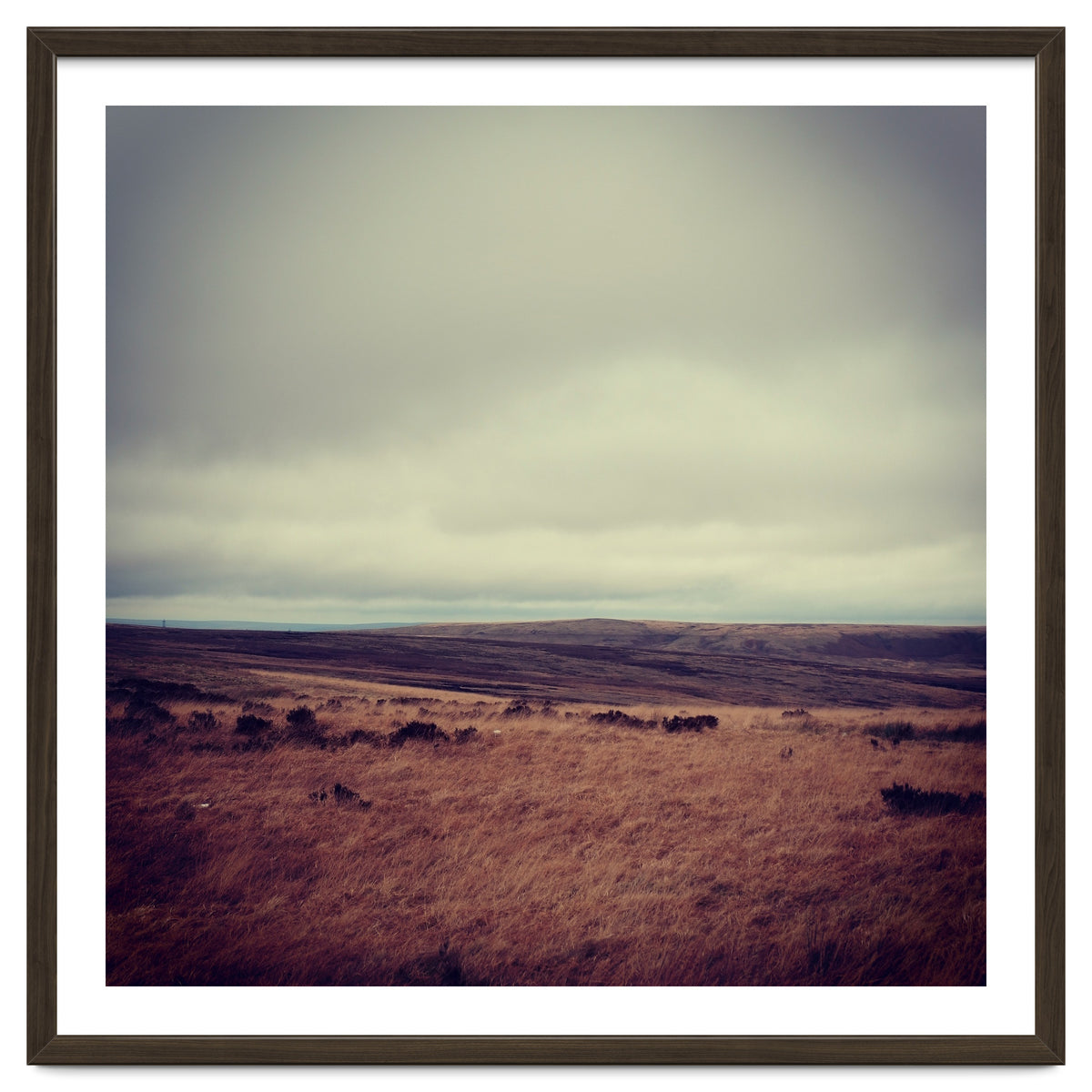 Bleak winter landscape of Saddleworth Moor