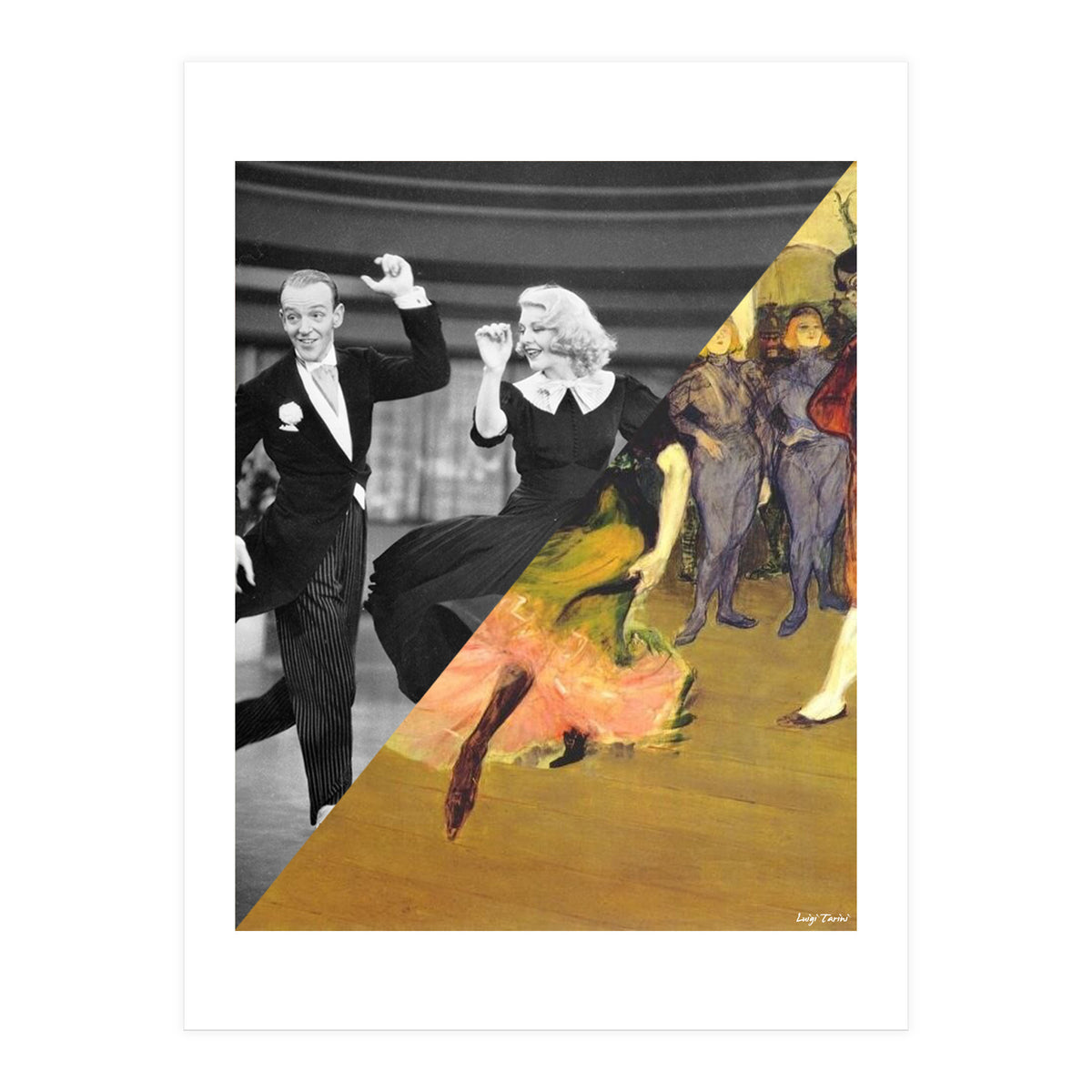 Toulose Lautrec's Dance At The Mouline Rouge & Ginger Rogers (Print Only)