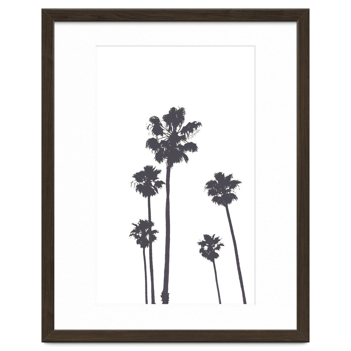 Palms & Sunset-Minimal B&W 2