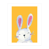 Woodland Bunny On Mustard (Print Only) thumbnail