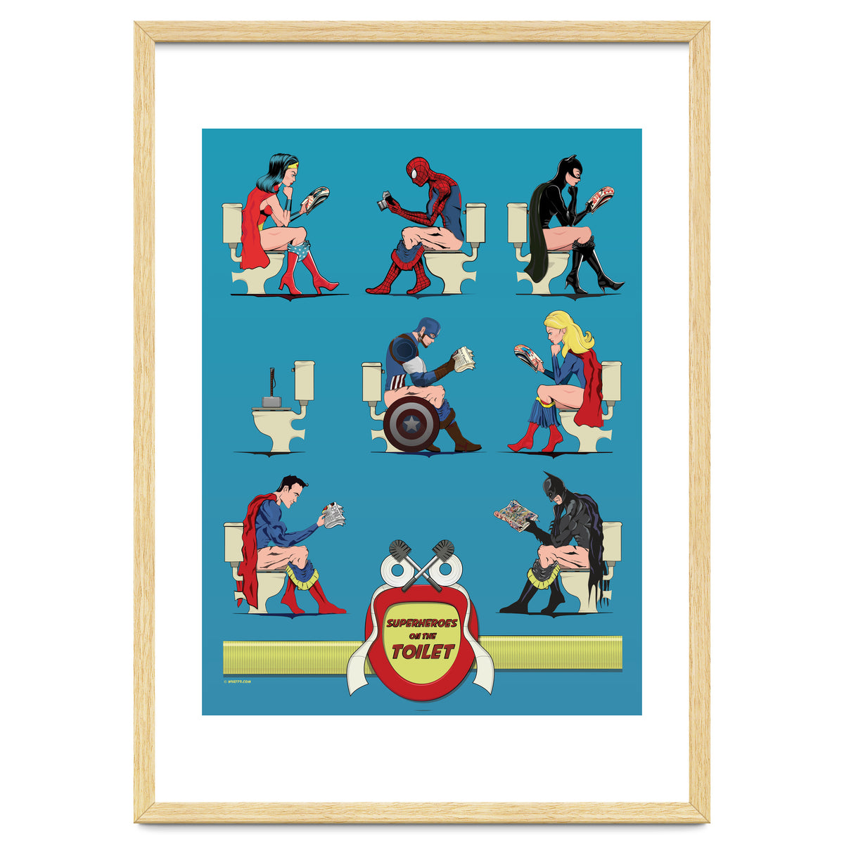 Superheroes on the Toilet, funny poo humour