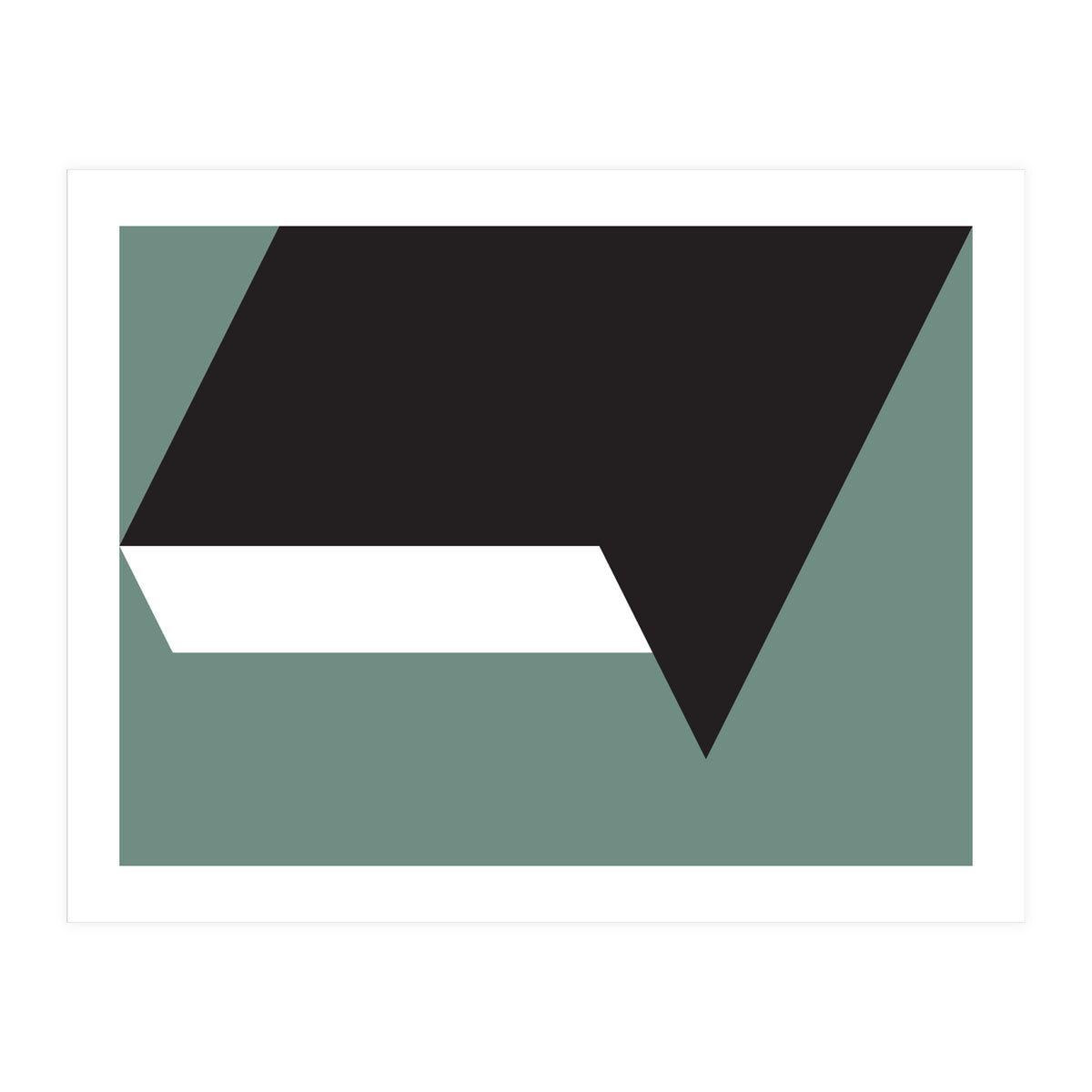 Geometric Shapes No. 85 - black, white & grey (Print Only)