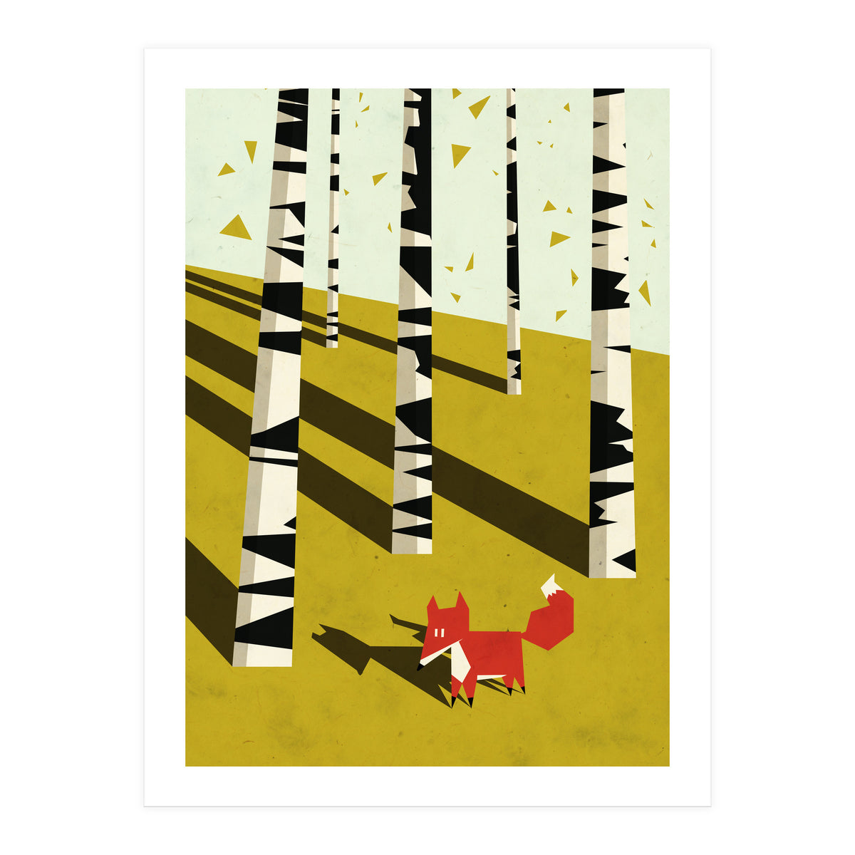 Fox In Birchland (Print Only)
