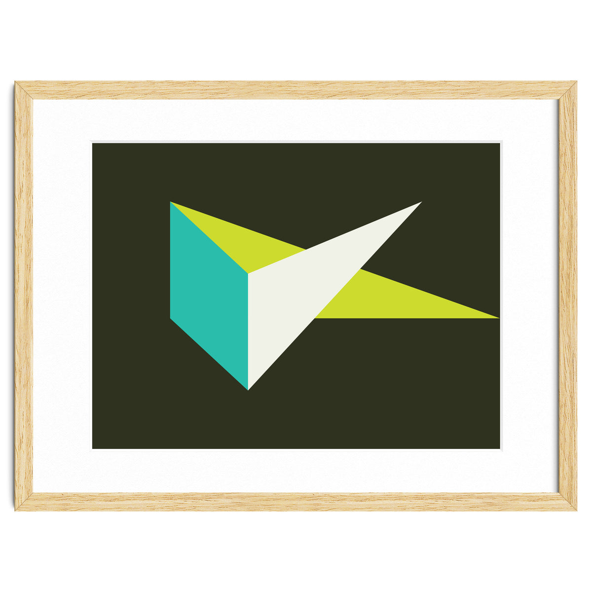 Geometric Shapes No. 67 - turquoise & lime