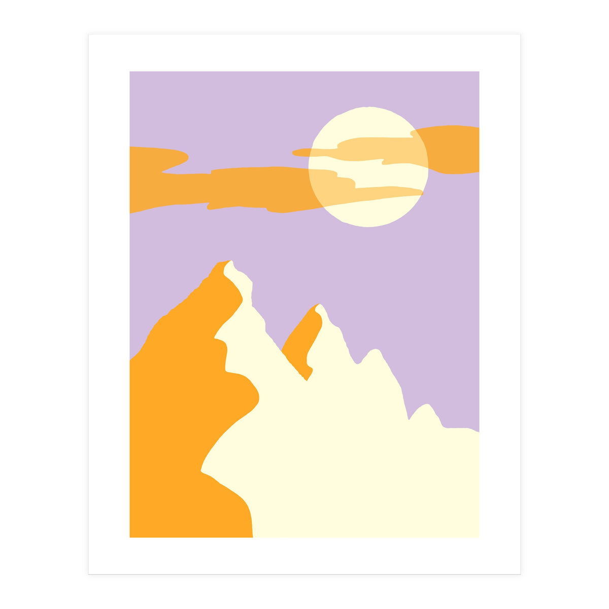 Pastel Minimal Landscape (Print Only)