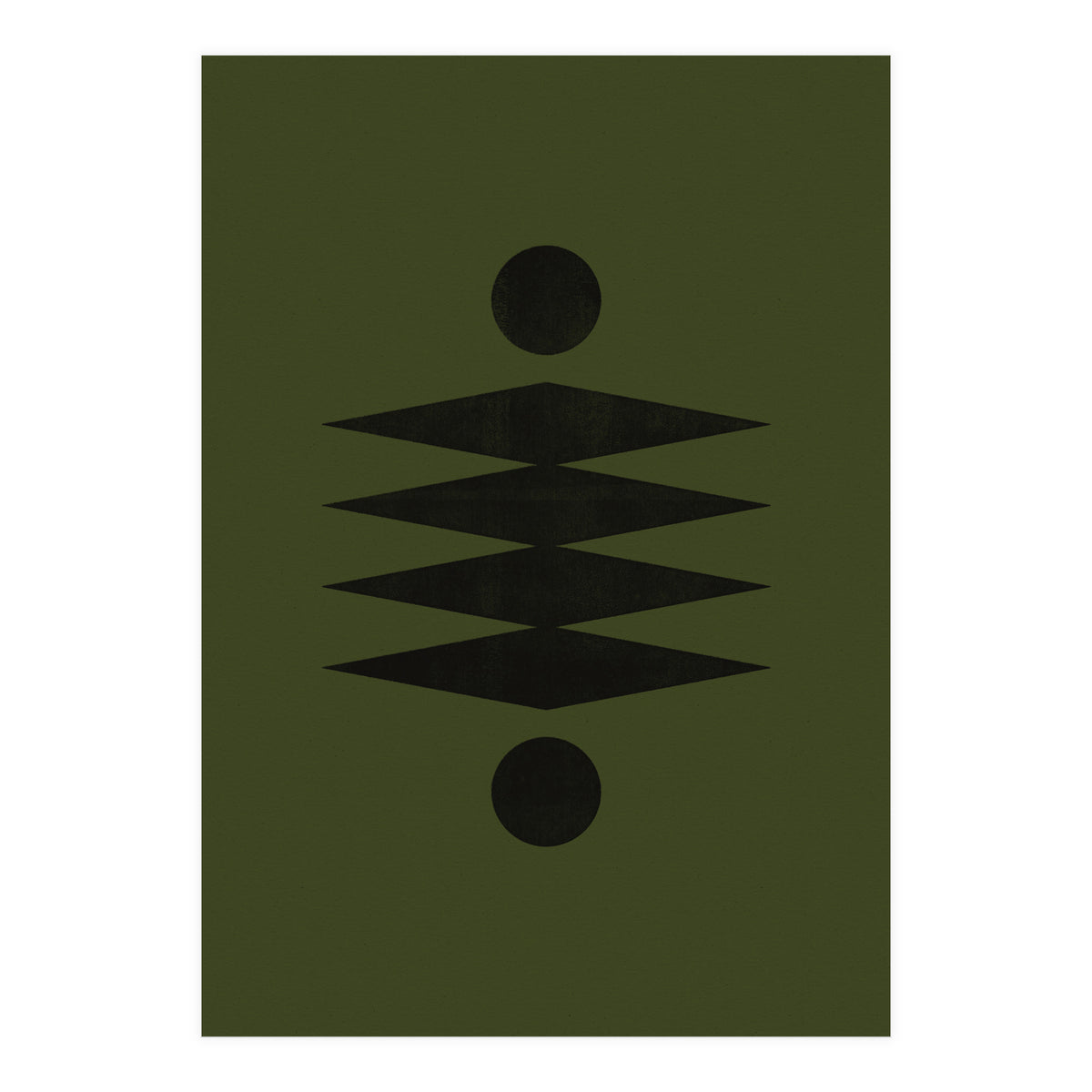 Mid-Century Modern No.19 - Woodblock Print (Print Only)