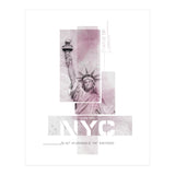 NYC Statue of Liberty | pink marble (Print Only) thumbnail