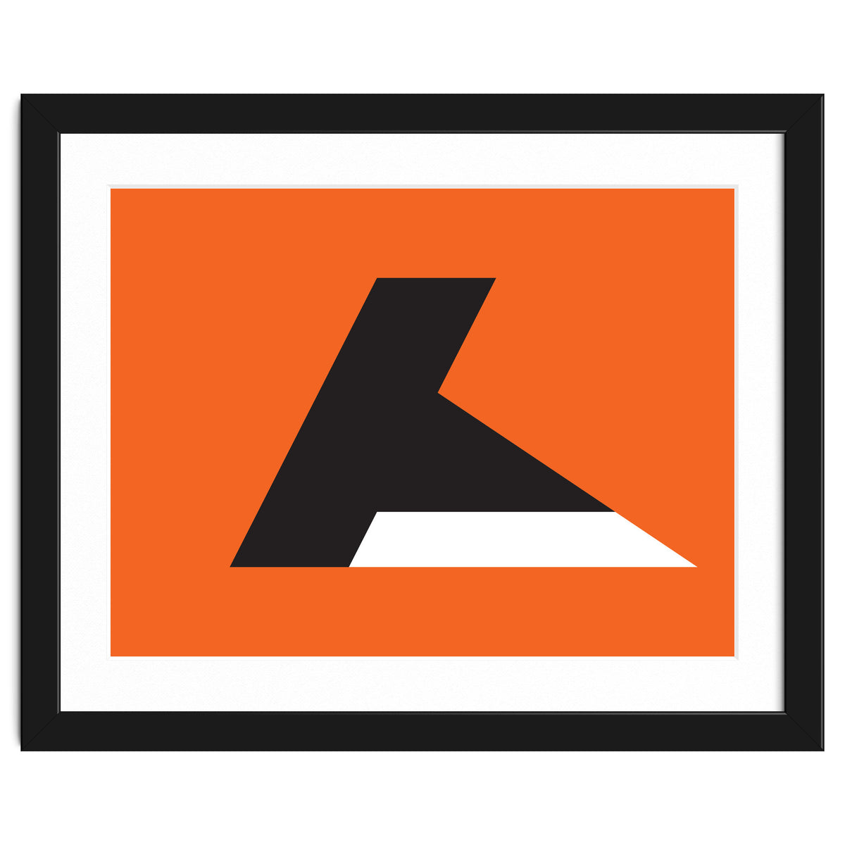 Geometric Shapes No. 79 - orange & black