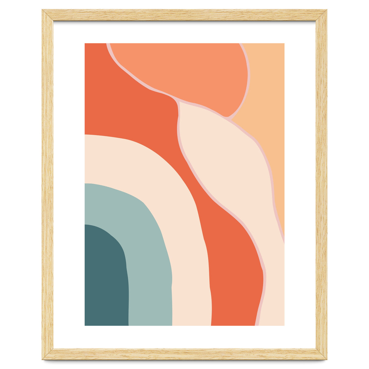 Rainbow Retro Wavy Lines