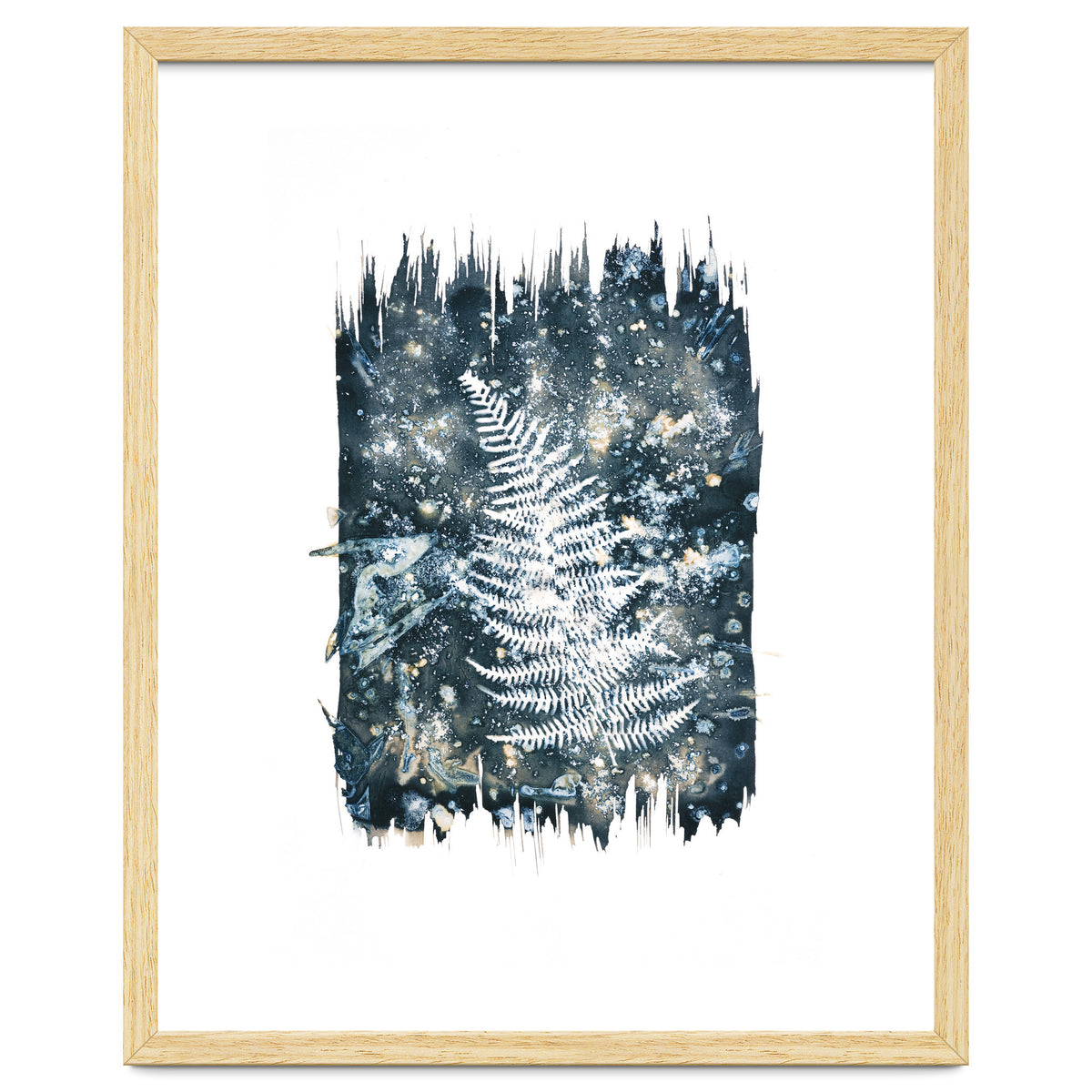 Indigo Blue Botanical Leaves No. 11