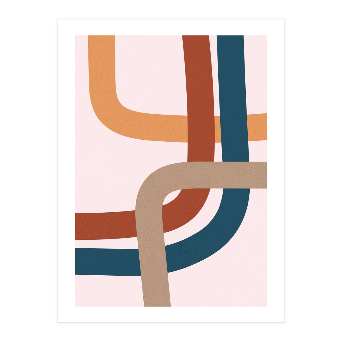 Abstract Colorful Line Art I (Print Only)