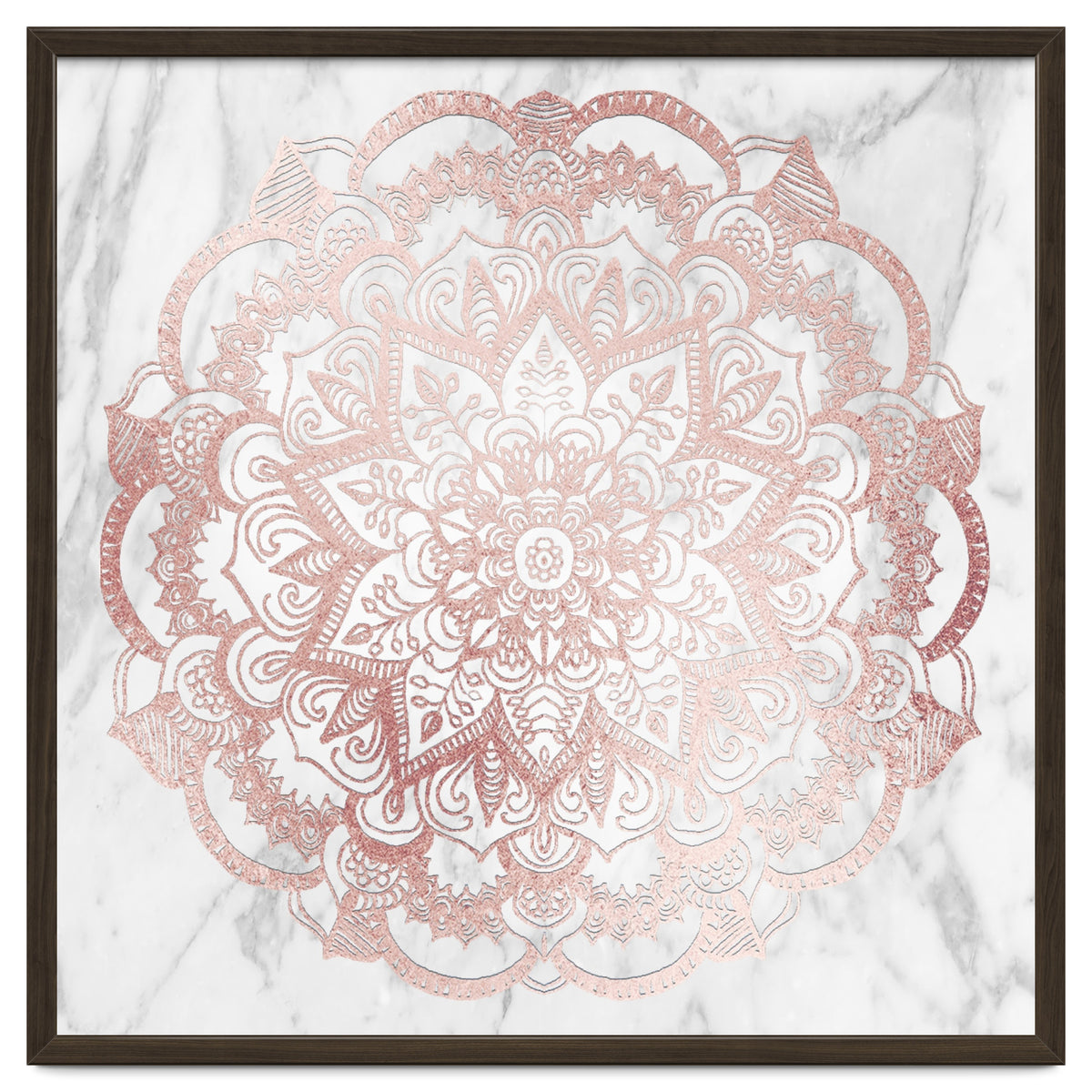 Rose Gold Mandala Star