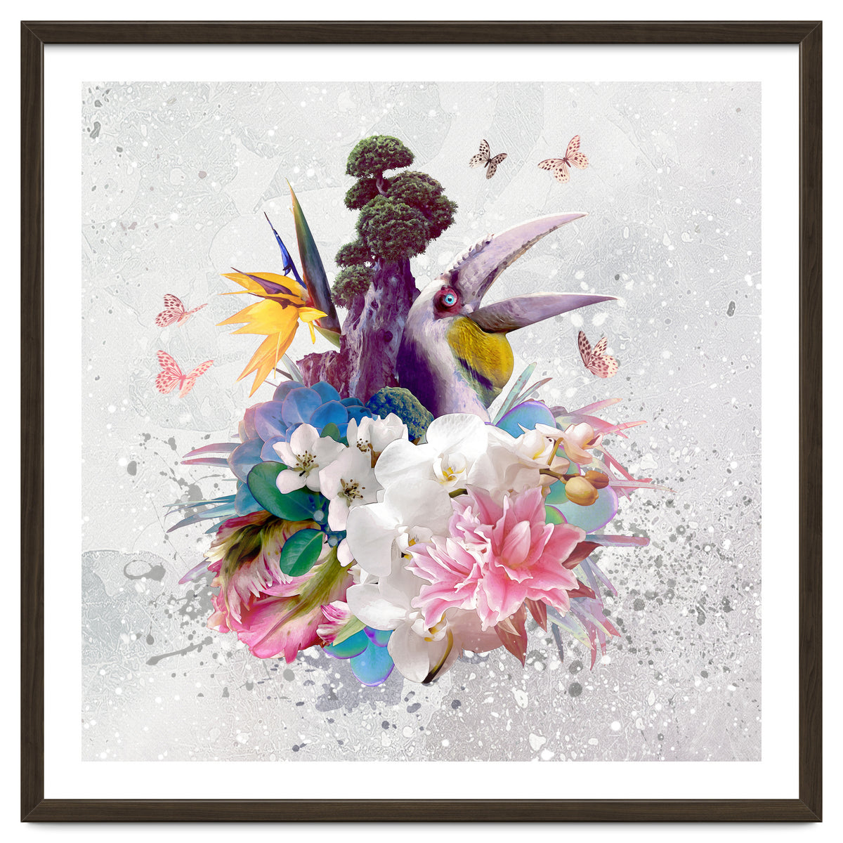 Floral Hornbill Grey