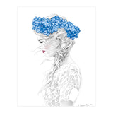 Blue Hydrangea Girl (Print Only) thumbnail