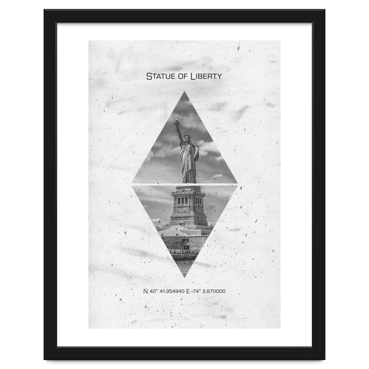 Coordinates NEW YORK CITY Statue of Liberty