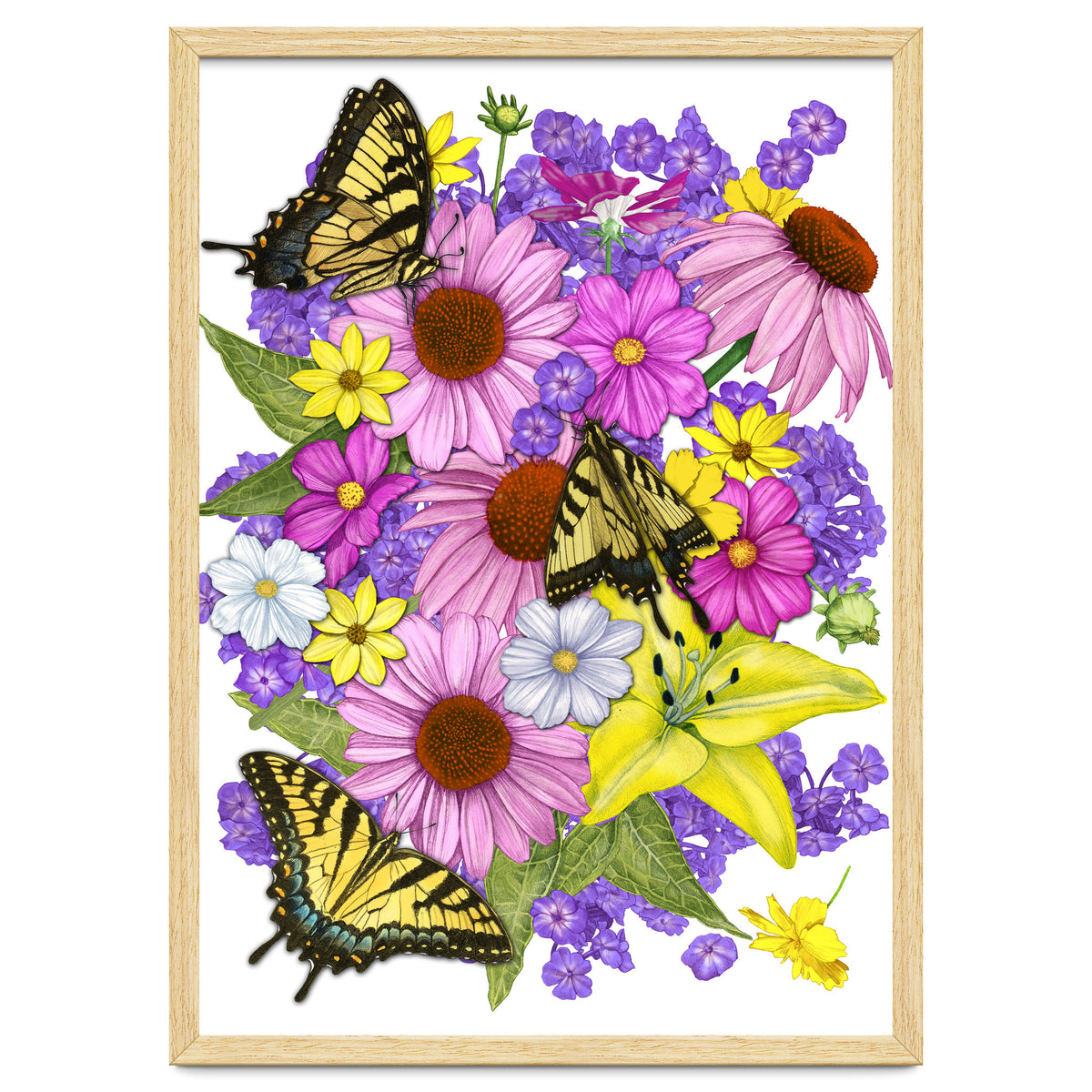 Corn Flowers and Swallowtails