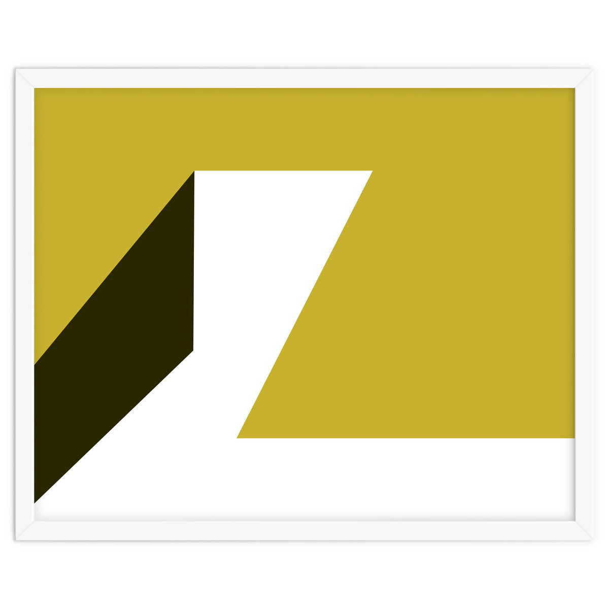 Geometric Shapes No. 78 - mustard, black & white