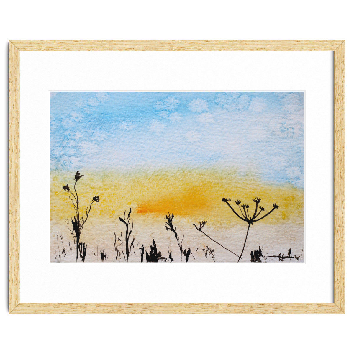 Winter sunrise || watercolor