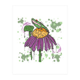 Frog On Flower sketch (Print Only) thumbnail