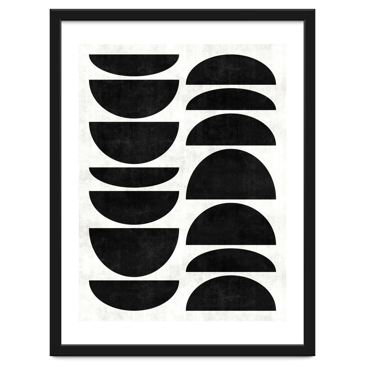 Mid-Century Modern Pattern No.9 - Black and White Concrete