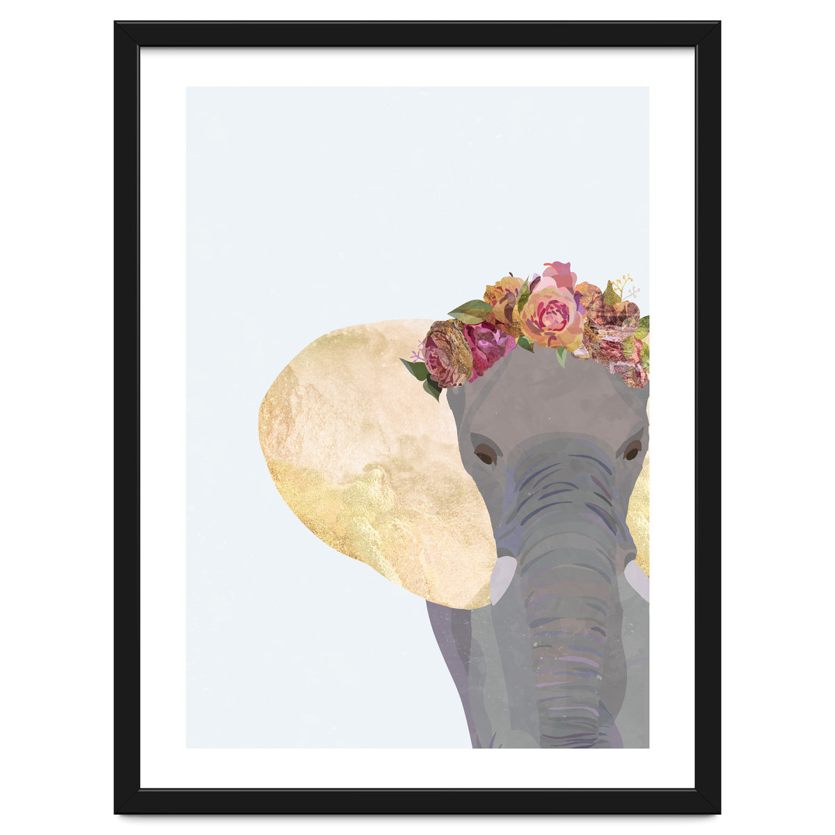 Angelic Boho Elephant Portrait