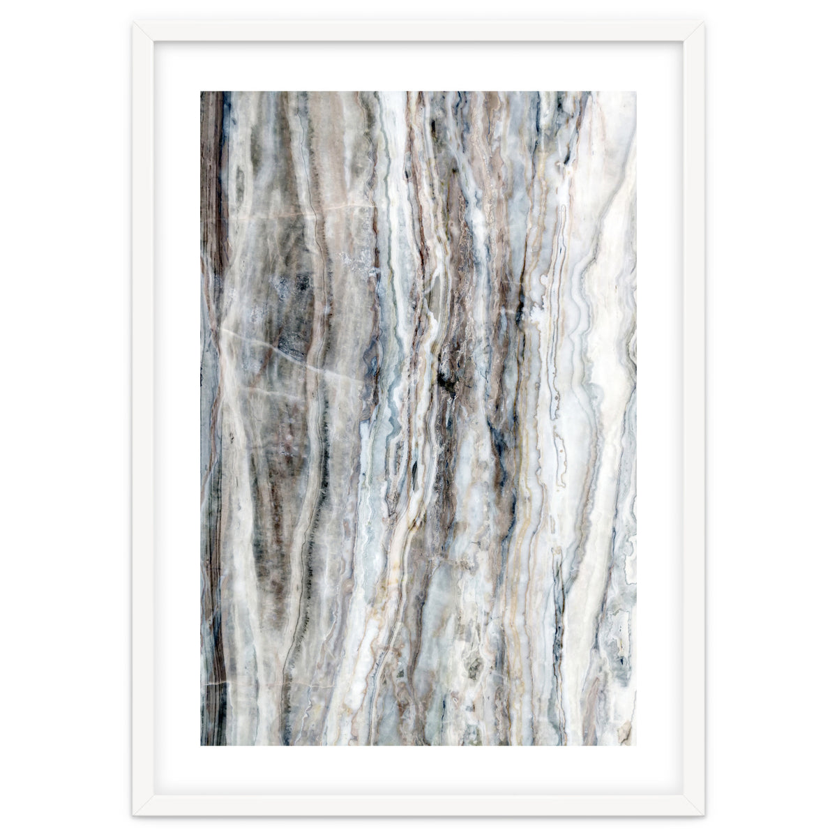 Marble Landscape I Blue and White