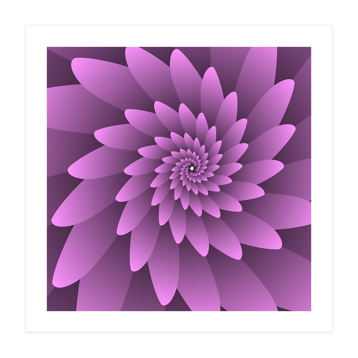 3 D Floral Modern Pink Art (Print Only)