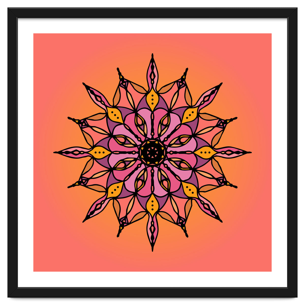 SUNSET CORAL MANDALA