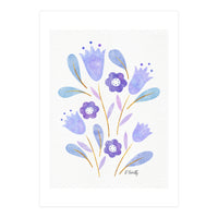 Watercolour Tulips | Purple (Print Only)