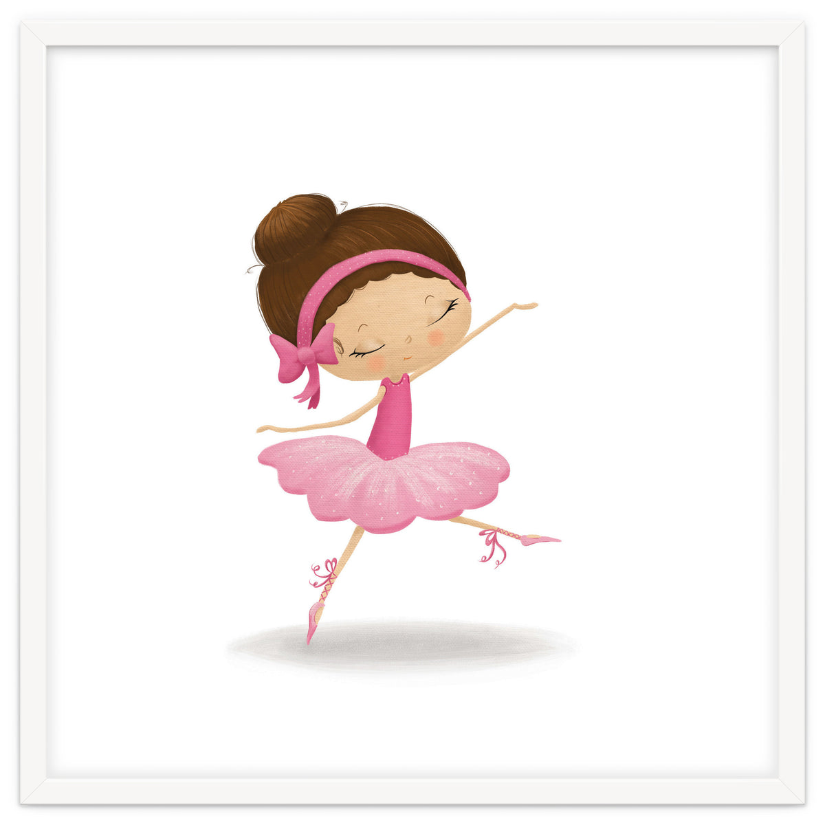 Adorable Leaping Ballerina Nursery Print