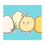 Kawaii Cute Chick And Eggs (Print Only) thumbnail