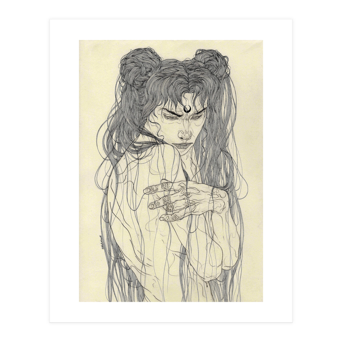 There is a dark moon rising inside of me (Print Only)